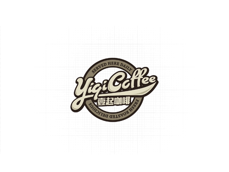 一起COFFEE品牌标识 brand branding china design illustration logo