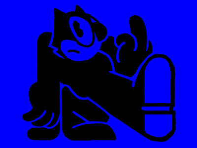 felix the cat art artist brush creative design dribbbleweeklywarmup felix felix the cat fineart flat graphicdesign illustration illustrator minimal