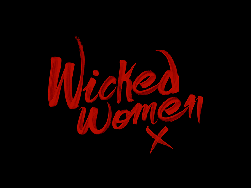Wicked Women blood bleed brush type logo women wicked dungeon london