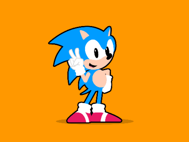 Sonic rig animation test animation character game rig sega sonic sonic the hedgehog video game
