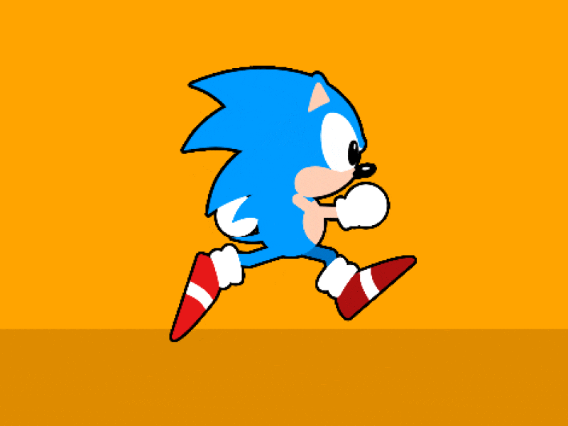 Sonic Run Cycle after effects animation character cycle retro run running sega sonic sonic the hedgehog video game