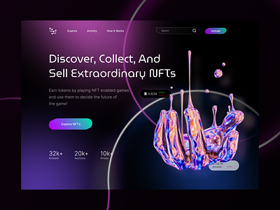 NFT Marketplace - Landing page