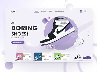 Shoes Website Design UI