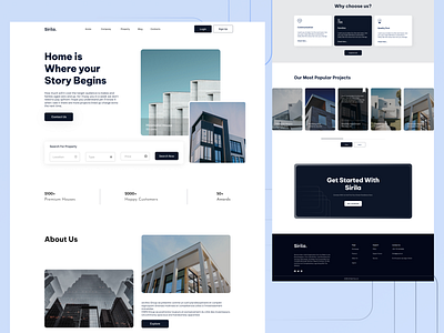 Real State Website agency apartment architecture clean ecommerce homepage house landing page property real estate real estate website ui ux