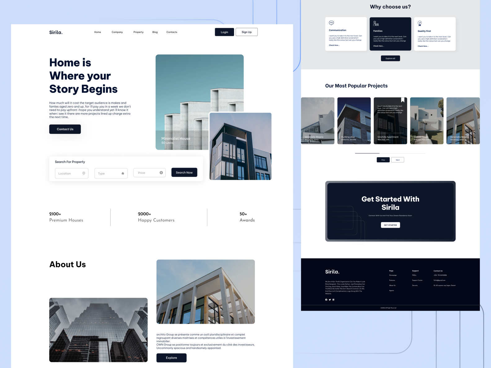 Real State Website by Samiur Rahman Shafin on Dribbble