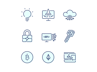 Blockchain Icons - WIP adobexd blockchain design icons startup ui vector