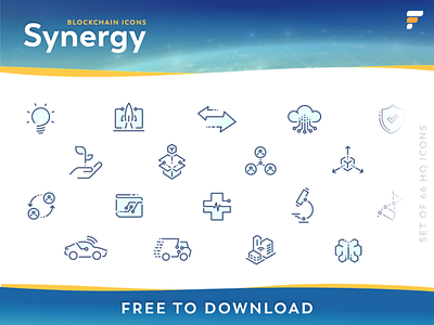 Synergy - Free Vector Icons blockchain freebie freeicons icons industry40 iot uidesign uiux vectoricons