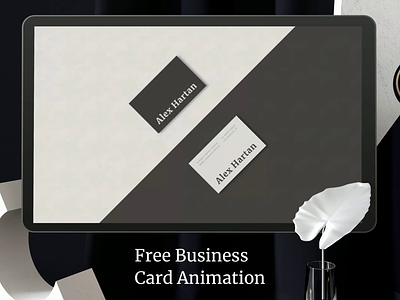 Business Card Animation animation branding business card design freebie freeux loop nocode stationery ui uiux ux webdesign webflow