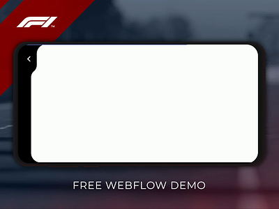 Formula One Demo in Webflow animation design freebie freeux nocode ui uiux ux webdesign webflow