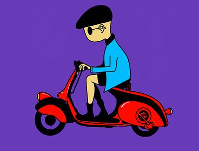 Bonto app branding design graphic design illustration logo scooter typography ui ux vector vespa