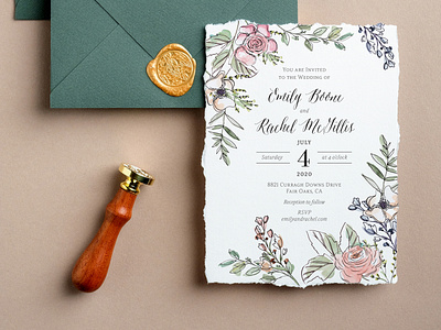 Embossed Wedding Invitation