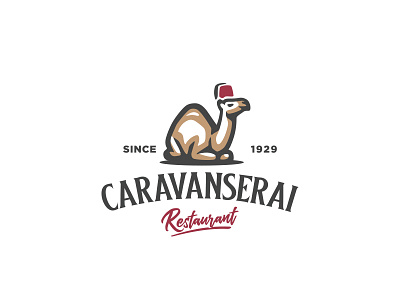 Camel with fez logo beverage branding camel egypt fez food logo middle east morocco restaraunt tunis turkey