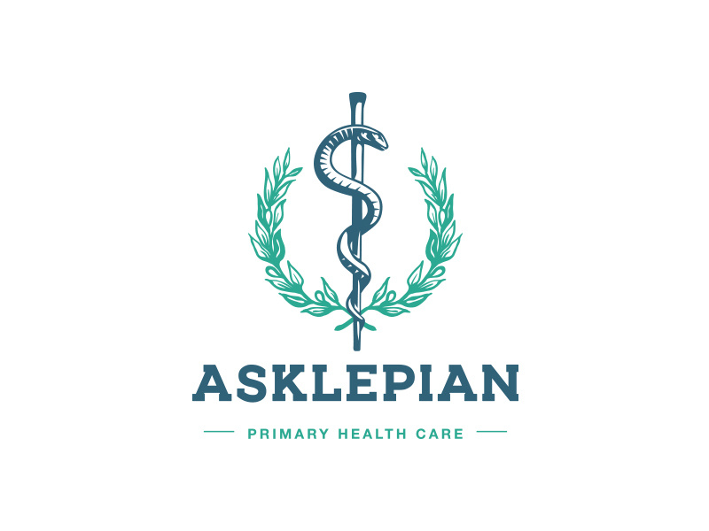 Rod of Asclepius pharmacy logo