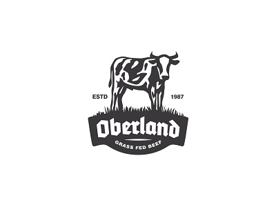 Young Bull logo beef branding bull classic cow emblem farm farmer ground fed beef logo meat negative space