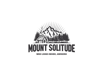 Outdoor Logo cabin forest forest logo illustration mountain outdoor pines rehab shack solitude therapy woods