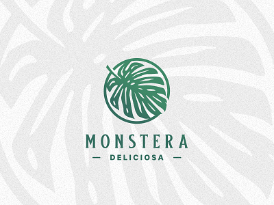 Monstera Deliciosa beauty and health branding classic illustration interior architecture interior design logo makeup mark monstera deliciosa plant simple