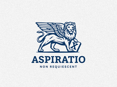 Winged lion logo design