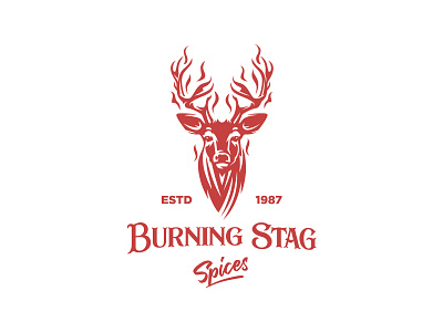 Burning Stag logo design