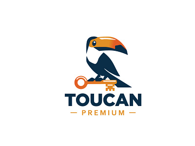 Toucan logo animal bird branding classic key logo mark minimalism minimalist simple toucan