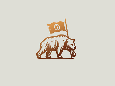 coffee bear logo design