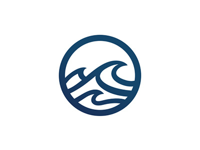 waves mark blue fitness logo mark ocean sea simple sport surfing water wave waves