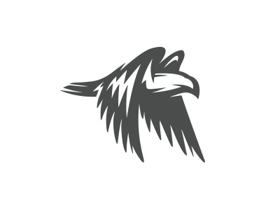Eagle logo animal bird black eagle falcon hawk logo mark negative space raven