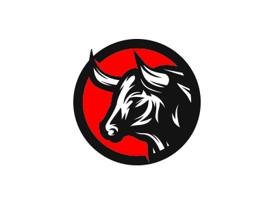 Black Bull animal barbecue bbq bull cow grill logo mark meat