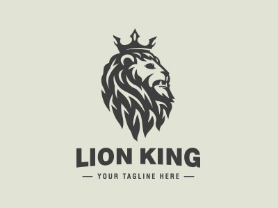 Lion King Logo animal crown gym head king lion logo luxury power royal sports strength