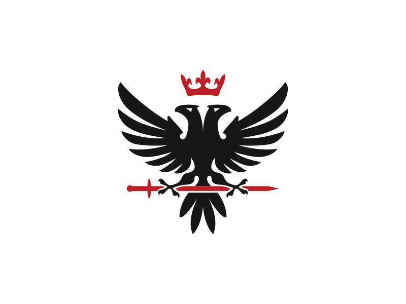 Double Headed Eagle Silhouette with Crown | Button | sifis's shop