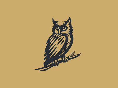 Owl logo animal bird logo mark nightbird owl uhu wisdom wise