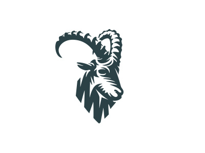 Ram logo animal bow horns hunt hunting ibex lamb logo male goat male sheep mark ram