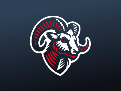 Ram sports logo agressive animal capricorn chamois ibex logo mark mountain goat ram spors