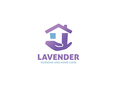 Home care care domiciliary hand healthcare home house logo mark nursing purple social supportive