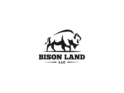 Bison logo american animal bison buffalo bull cow logo mark meat power strenght