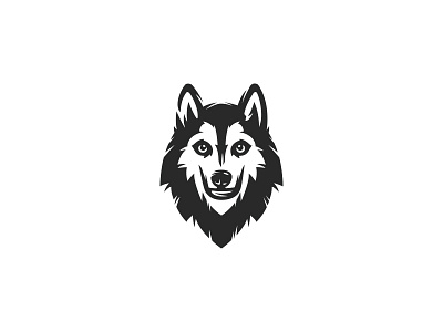 Husky Logo animal dog food husky illustration logo mark negative space noble pet siberian wolf