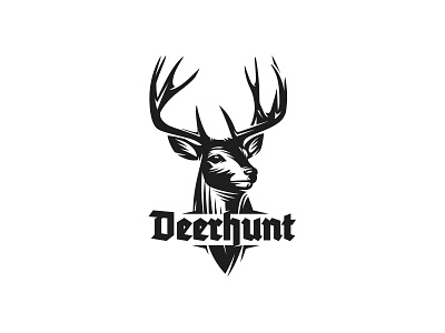 Deer Hunt Logo animal bow buck deer elk hunt hunting logo mark mule deer stag wildlife
