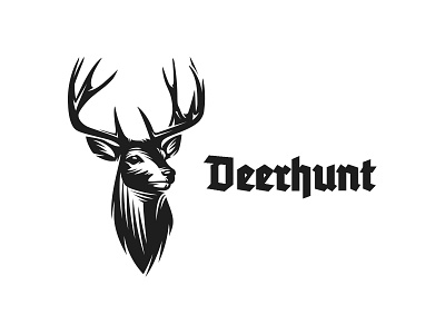 Deer Hunt Logo bow buck deer elk hunt hunting logo mark mule deer sport stag wildlife