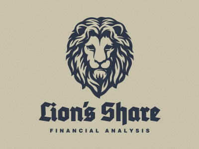 Lion head logo animal classic crest financial gothic head illustration lion logo mark negative space realestate