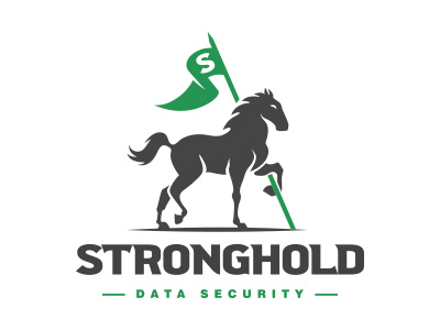 Horse logo animal bronco data flag horse logo mark security stallion