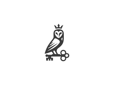 Owl logo bird crown key knowledge logo luxurious luxury mark minimal owl royal wisdom