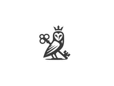 Owl logo bird crown key knowledge logo luxurious luxury mark minimal owl royal wisdom