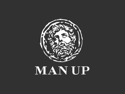 Portrait logo beard coin face grooming head logo man manly mark masculine masculinity portrait