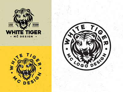 White Tiger logo clothing head logo mark mma negative space panthera sport tiger tigris white wild cat