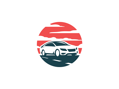 Rent a Car logo auto car cars classic logo mark minimal negative space rent a car road transport vector