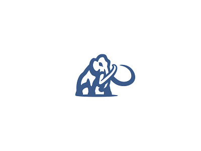 Mammoth logo animal branding construction elephant logo mammoth mascot negative space simple sport tools woolly mammoth