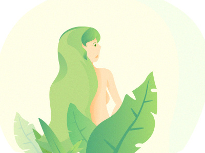 Girl body girl green