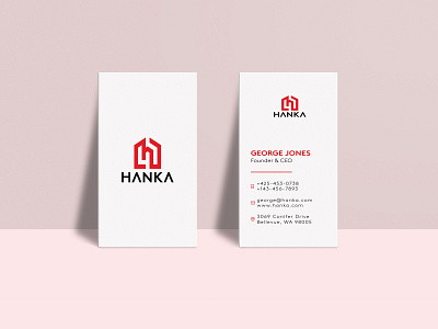 White Background Business Card Design