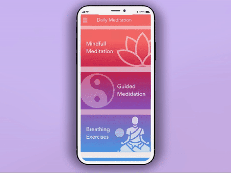 Meditation App concept by Rose on Dribbble