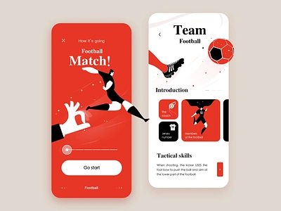 The football match football sketch ui design