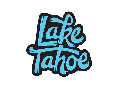 Lake Tahoe custom lettering custom type hand lettering handlettered lettering logotype type